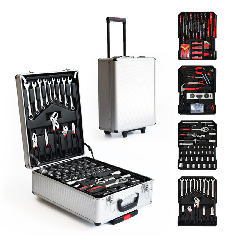 Tool Set - 186-częściowy Zestaw Narzędzi Mechanicznych w Aluminiowym