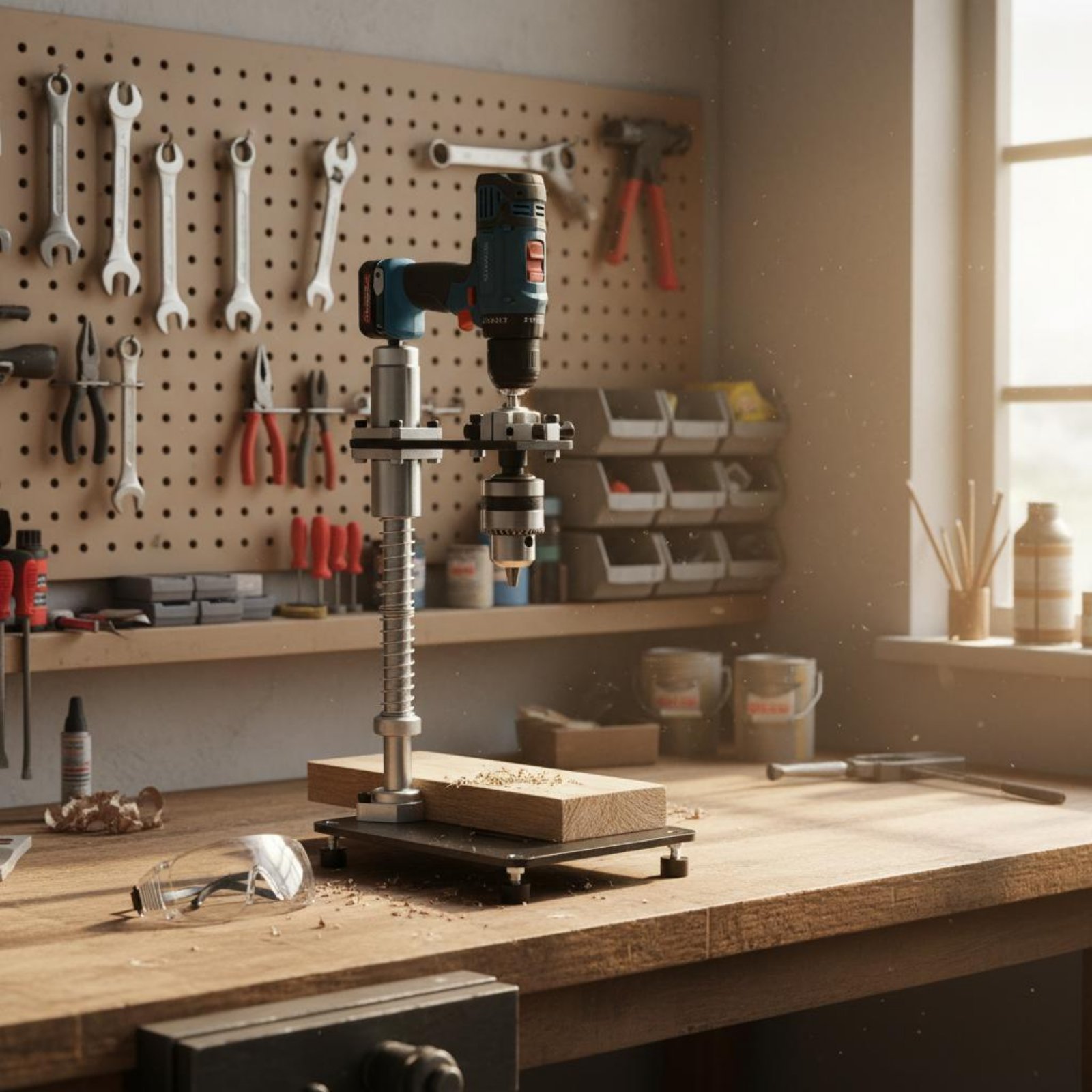 Drill Press - Stojak do wiertarki ręcznej, stabilne mocowanie,