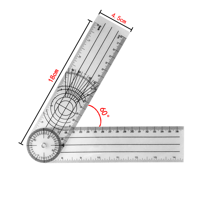 Spirit Level - 0-140 mm, goniometr obrotowy 360 stopni,